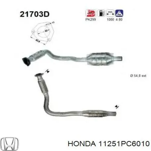 Купити 11251PC6010 Honda Прокладка піддону картера двигуна