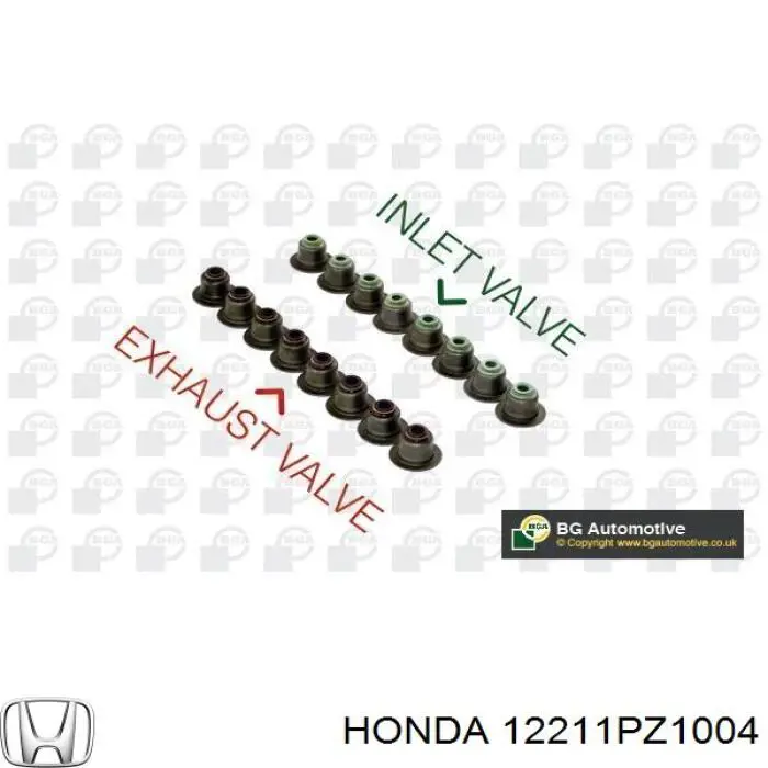 Сальник клапана (маслознімний), випускного Honda 12211PZ1004