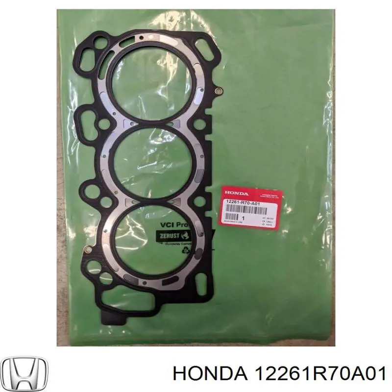 Прокладка головки блока циліндрів (ГБЦ), права 12261R70A01 Honda