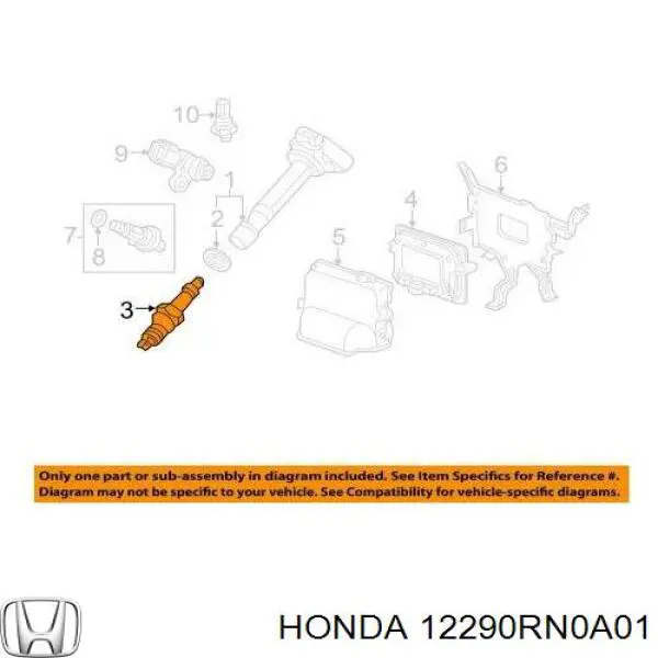 Свічки запалювання 12290RN0A01 Honda