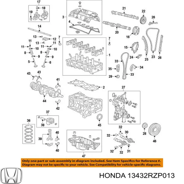 13432RZP013 Honda 