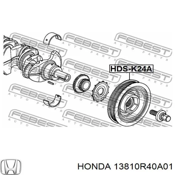 Купити 13810R40A01 Honda Шків колінчастого вала