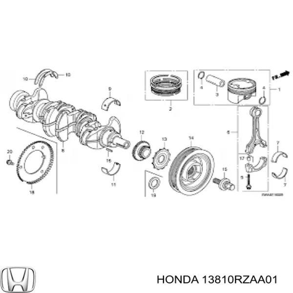Шків колінвала (демпфер ) Honda 13810R40A02 ціна, від 62.68 USD