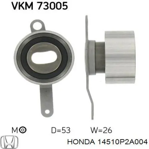 Ролик натяжителя ременя газорозподілу Honda 14510P2A004 ціна, від 12.96 USD