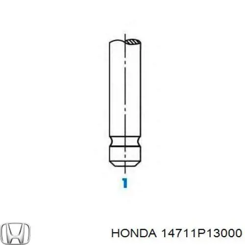 Клапан впускний 14711P13000 Honda