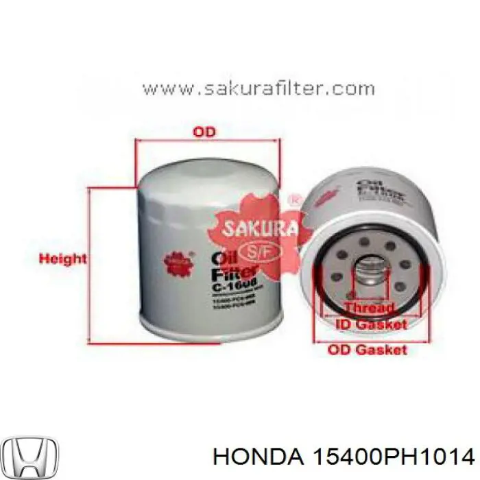 Фільтр масляний Honda 15400PH1014
