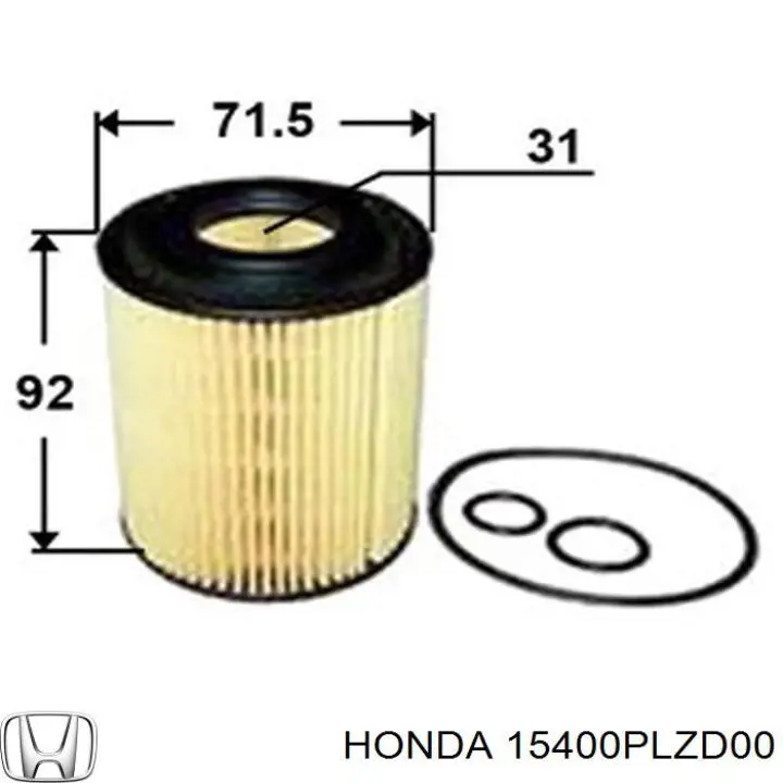 15400PLZD00 Honda фільтр масляний