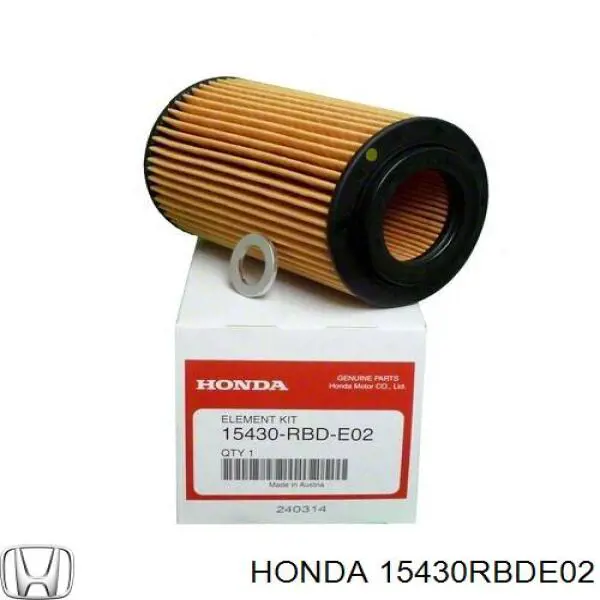 15430RBDE02 Honda фільтр масляний