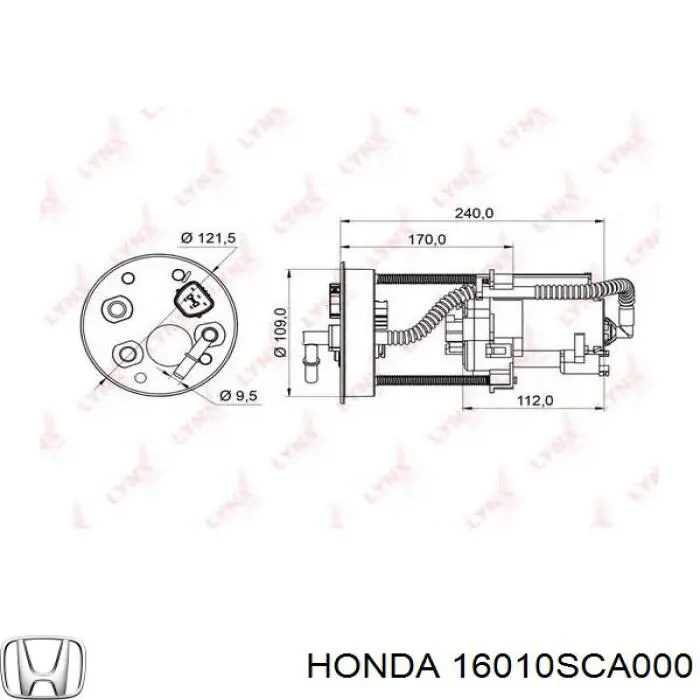 Паливний насос Honda 16010SCA000