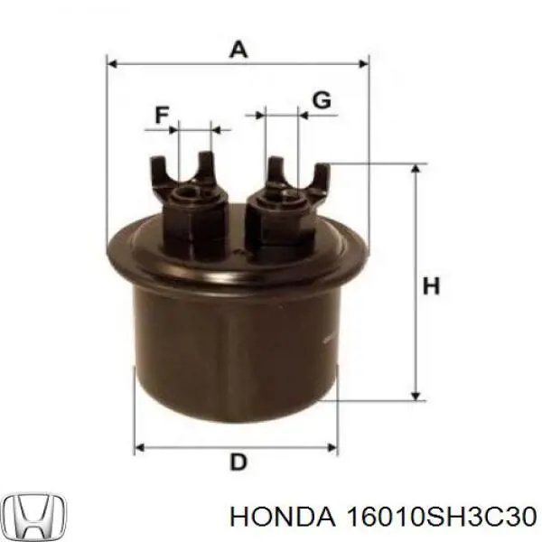 16010SH3C30 Honda фільтр паливний