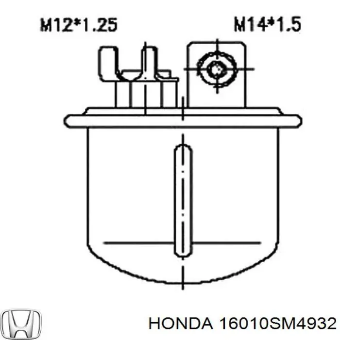 Паливний фільтр 16010SM4932 Honda