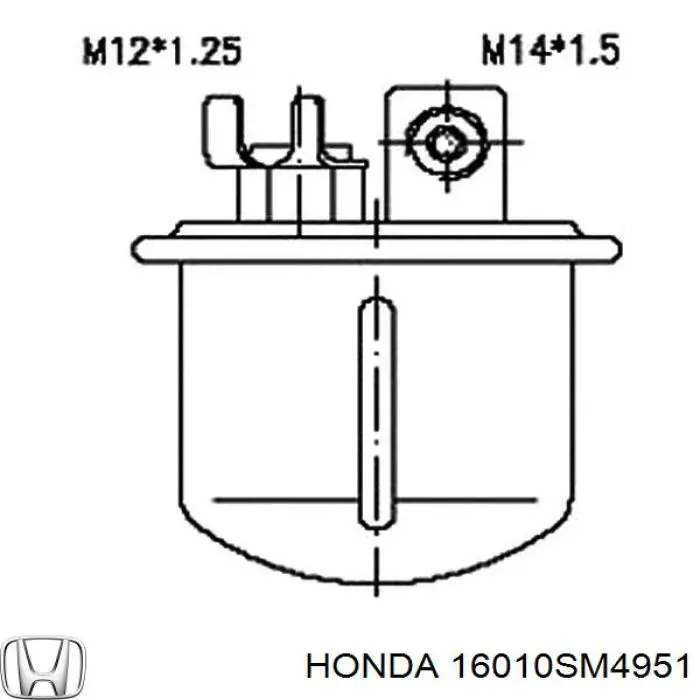 Паливний фільтр 16010SM4951 Honda