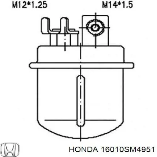 Фільтр паливний Honda 16010SM4951