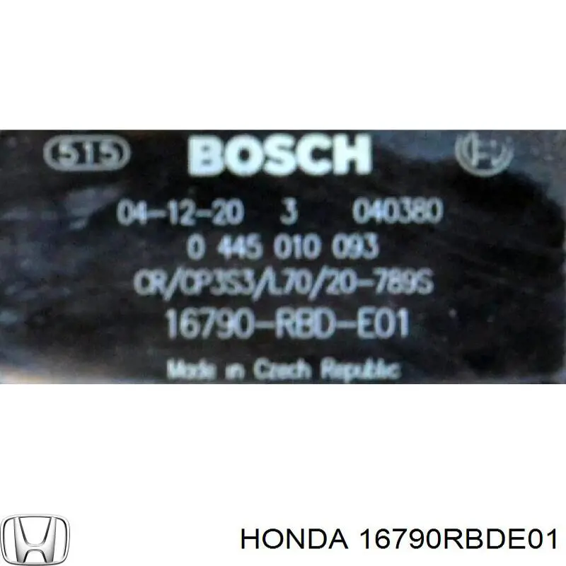 Паливний насос високого тиску 16790RBDE01 Honda
