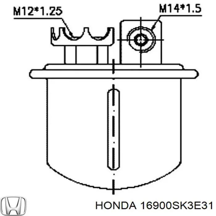 16900SK3E31 Honda Фільтр палива