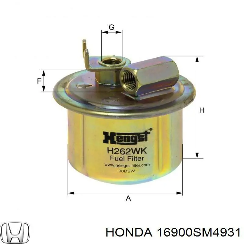 16900SM4931 Honda фільтр паливний