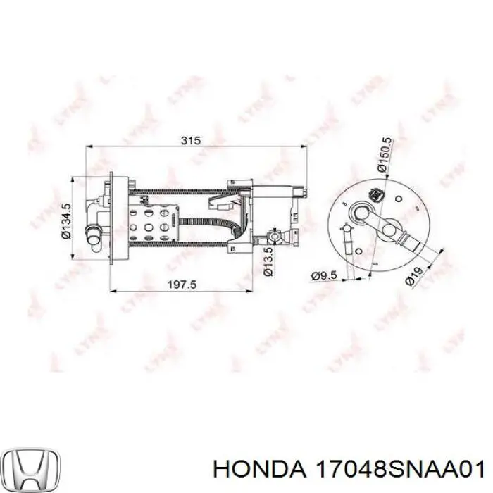 Паливний фільтр 17048SNAA01 Honda