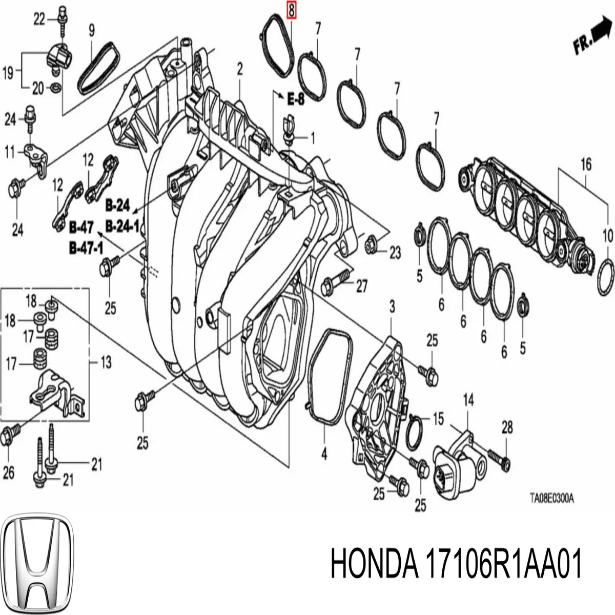 Прокладка впускного колектора NIPPON MOTORS RU002570ASI ціна, від 6.33 USD