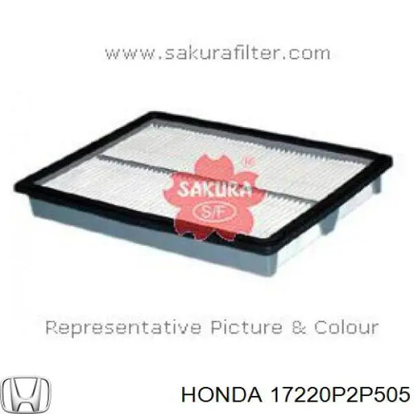 Елемент повітряного фільтра Honda 17220P2P505 ціна, від 4.57 USD