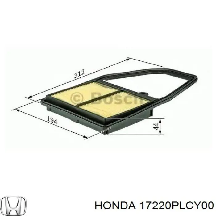 Елемент повітряного фільтра Honda 17220PLCY00 ціна, від 6.11 USD