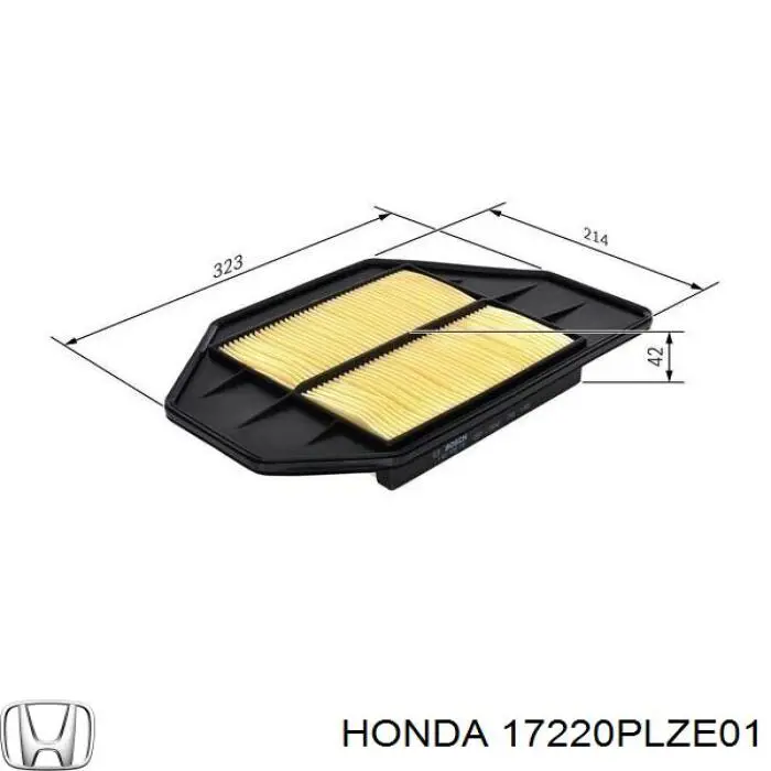 17220PLZE01 Honda фільтр повітряний