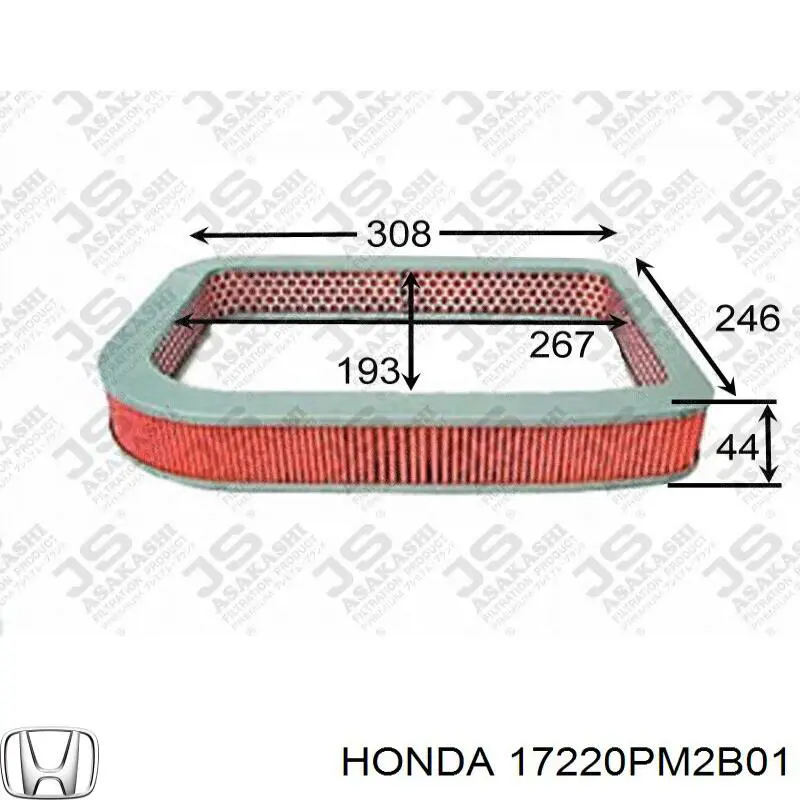 Фільтр повітряний 17220PM2B01 Honda