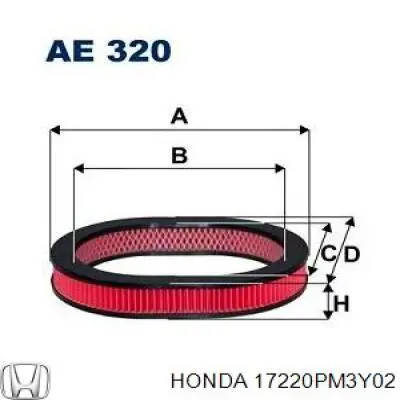 Повітряний фільтр 17220PM3Y02 Honda