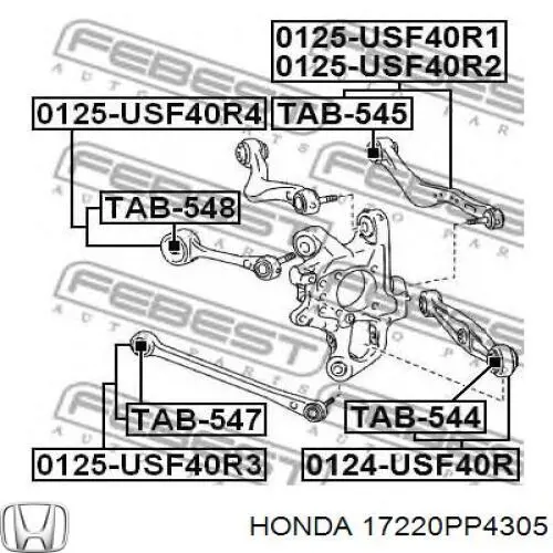 Повітряний фільтр 17220PP4305 Honda
