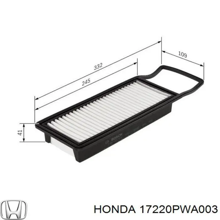 17220PWA003 Honda фільтр повітряний