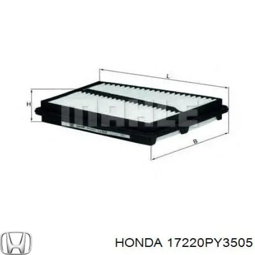 Купити 17220PY3505 Honda Автомобільний фільтр повітря