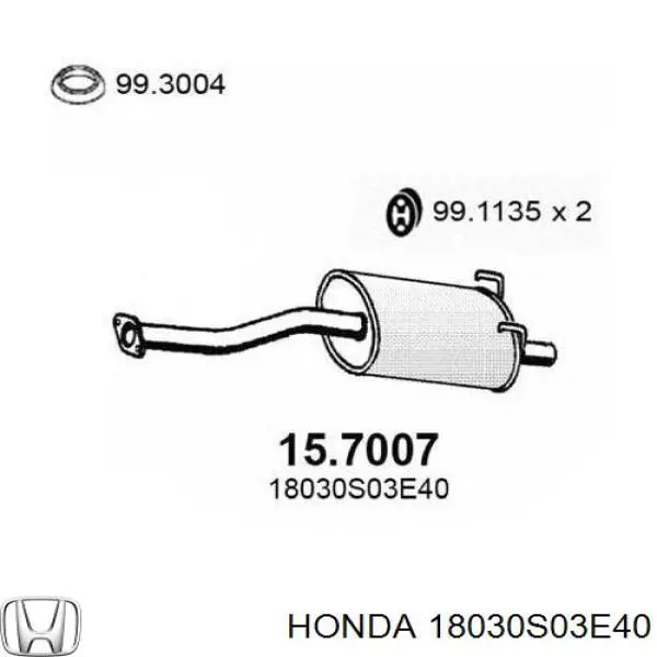 Вихлоп Honda 18030S03E40 ціна, від 68.23 USD