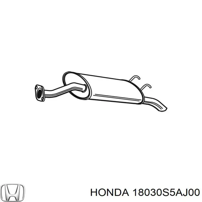 Купити 18030S5AJ00 Honda Глушник вихлопних газів кінцевий