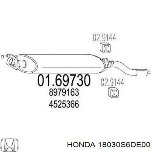 Вихлопна труба Honda 18030S5SE00 ціна, від 80.32 USD