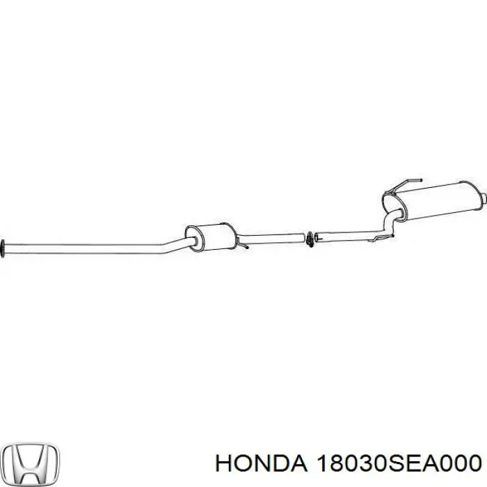 18030SEA000 Honda Глушник, задня частина