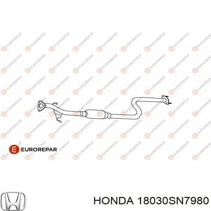 18030SN7980 Honda Глушник, задня частина
