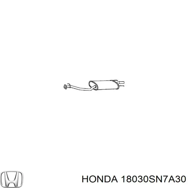 18307SM4G04 Honda глушник, задня частина
