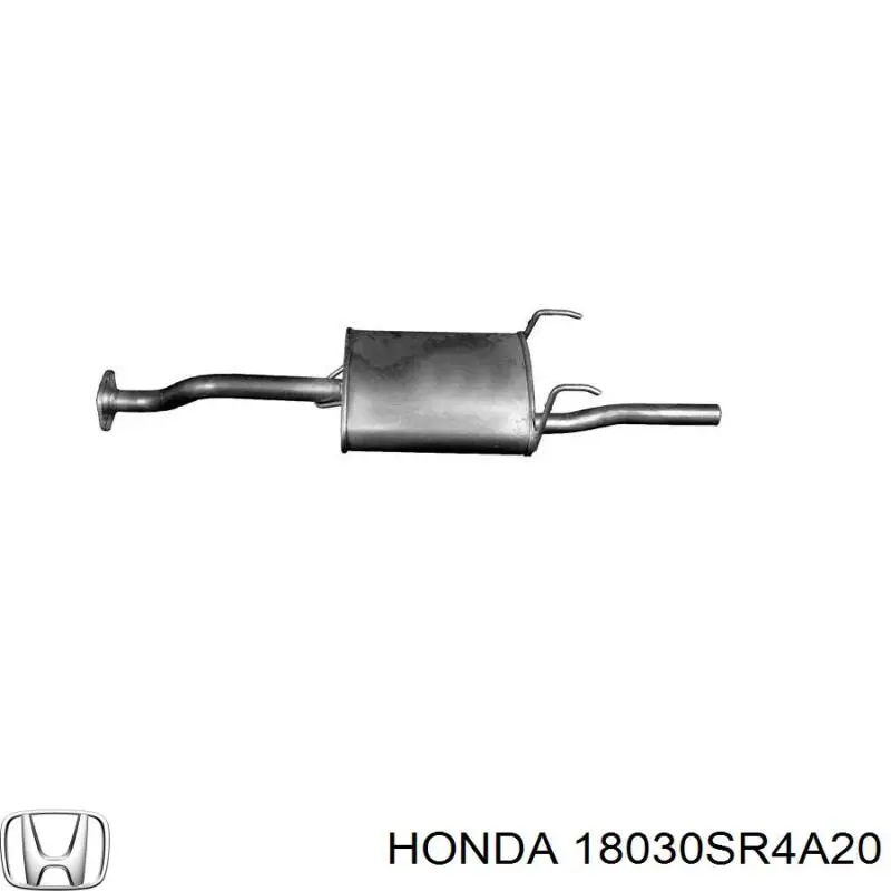18030SR4A20 Honda глушник, задня частина