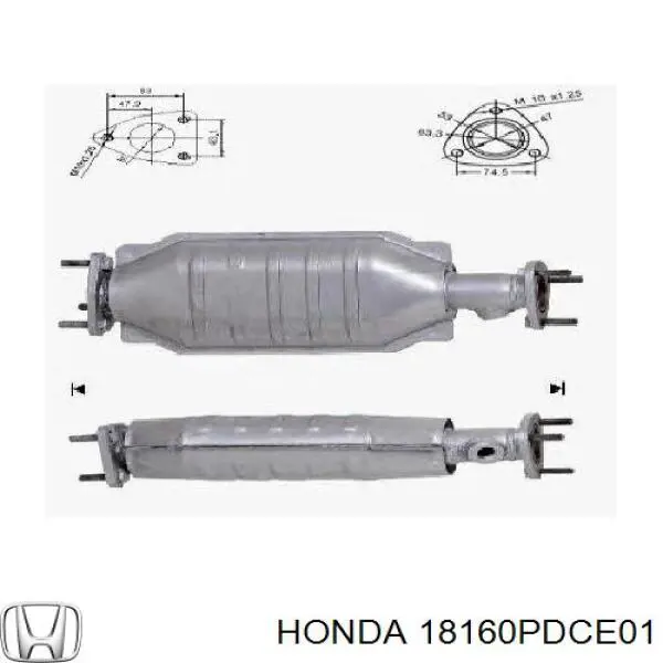 Каталітичний нейтралізатор відпрацьованих газів на Honda Accord VI CG
