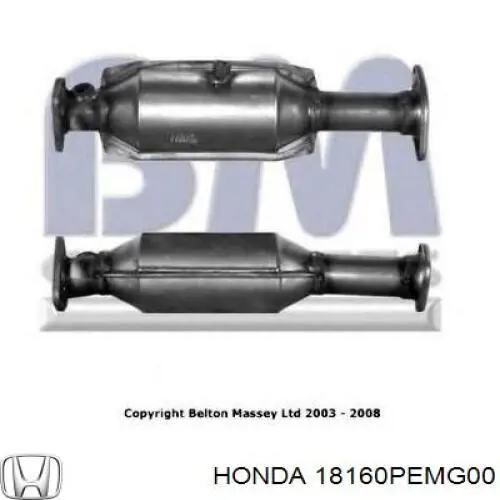 Конвертор-каталізатор (каталітичний нейтралізатор) Honda 18160PEMG00 ціна, від 566.43 USD