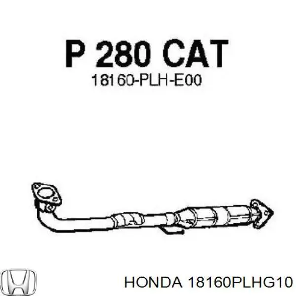 Конвертор-каталізатор (каталітичний нейтралізатор) Honda 18160PLHG10 ціна, від 201.88 USD