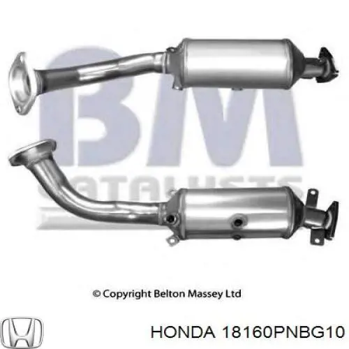 Конвертор-каталізатор (каталітичний нейтралізатор) Honda 18160PNBG10 ціна, від 510.83 USD