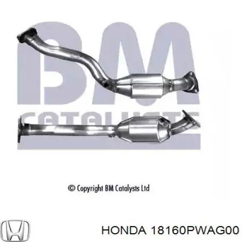 Конвертор-каталізатор (каталітичний нейтралізатор) Honda 18160PWAG00 ціна, від 132.66 USD