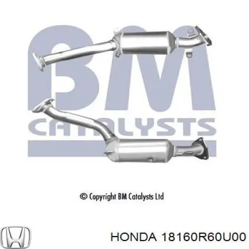 Каталітичний нейтралізатор відпрацьованих газів на Honda Accord VIII CU