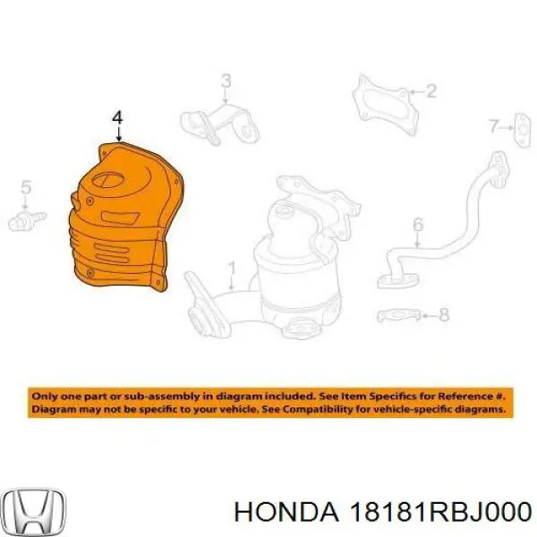  Honda 18181RBJ000 ціна, від 46.80 USD