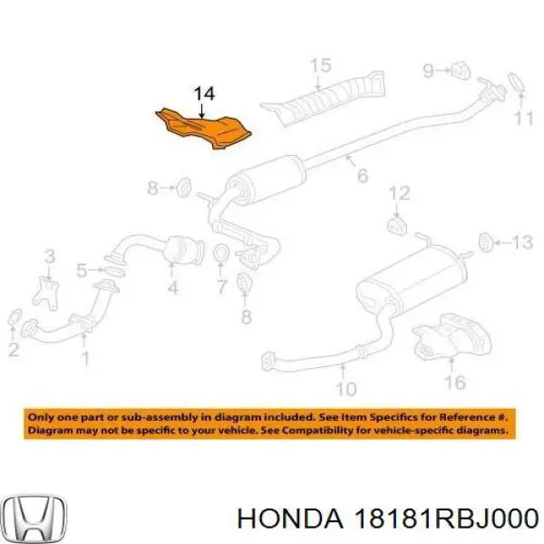 Купити 18181RBJ000 Honda 