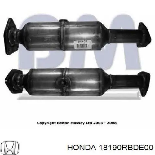 Конвертор-каталізатор (каталітичний нейтралізатор) Honda 18190RBDE00 ціна, від 25.33 USD