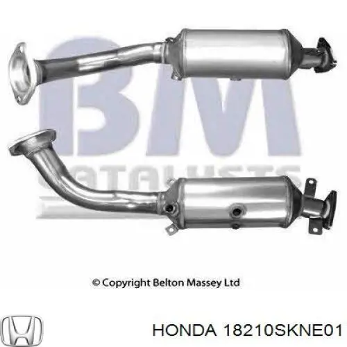 Труба приймальна (штани) глушника, передня Honda 18210SKNE01 ціна, від 49.83 USD