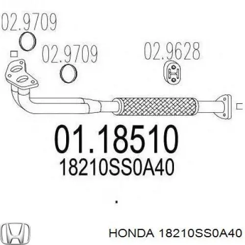 Труба приймальна (штани) глушника, передня Honda Prelude 4 (BB) (Хонда Прелюд)