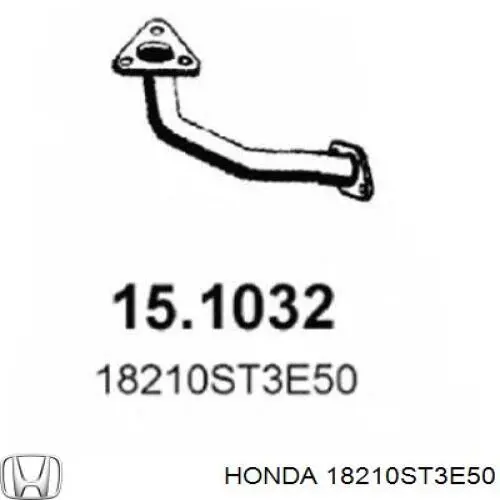 Труба приймальна (штани) глушника, передня Honda Civic 6 (EJ9, EK1) (Хонда Цивік)