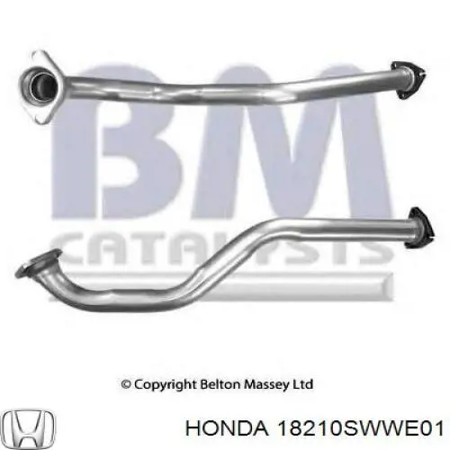 Купити 18210SWWE01 Honda Труба приймальна (штани) глушника, передня